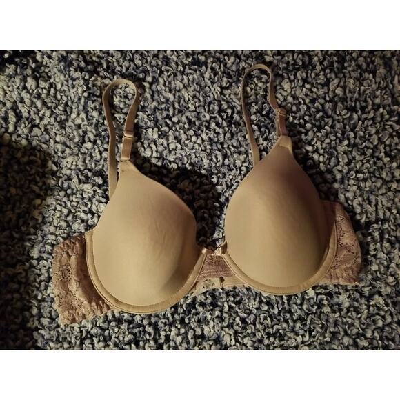Maidenform Women's Bra Beige Taupe Underwire Lace Light Padding 0117BR Size 34C - Picture 2 of 12